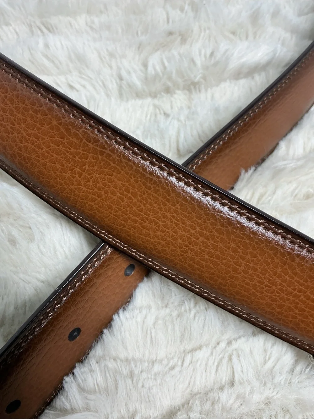 Men’s Classic Brown Bonded Leather Dress Belt Size 32/80 Silver Buckle NWOT
